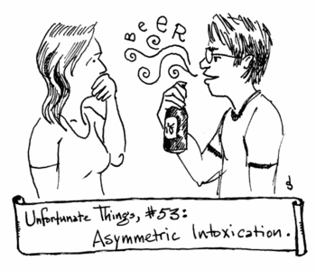 Unfortunate things, #53: Asymmetric intoxication.